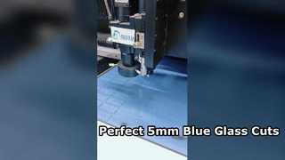 Pemotongan laser kaca biru 5mm persegi panjang