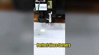 Laser kaca ultra putih 2mm memotong sudut persegi bulat