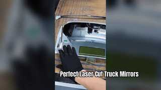 Pemotongan laser kaca Kaca spion truk besar 2mm pemotongan laser