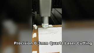 Pemotongan laser kaca kuarsa buram dua sisi 0,3 mm